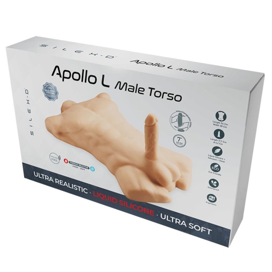 Фаллос с торсом SILEXD Apollo L 7"