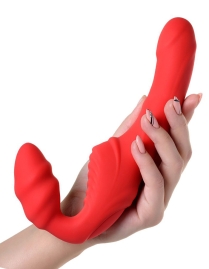 Страпон безремневой Black&amp;Red с вибрацией